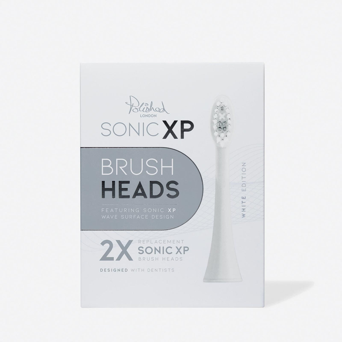Image of Oral Care. Product name - Sonic Xp Replacement Toothbrush Heads Wht in colour by brand - Polished London