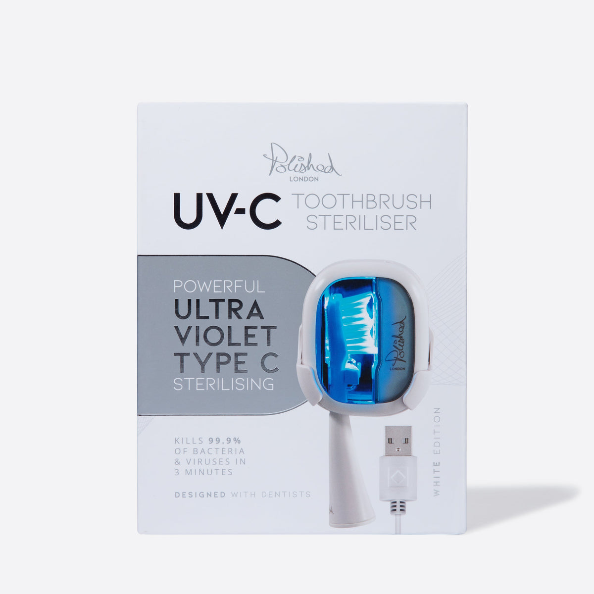 Polished London UVC Steriliser White