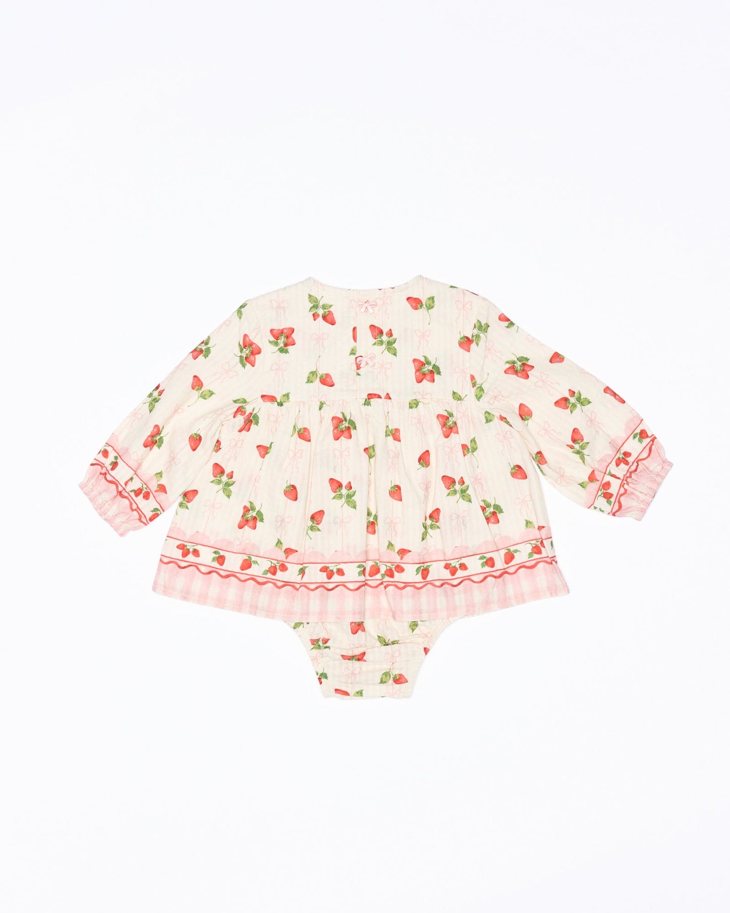 Walnut Melbourne Poppy Romper (Strawberries And Cream)
