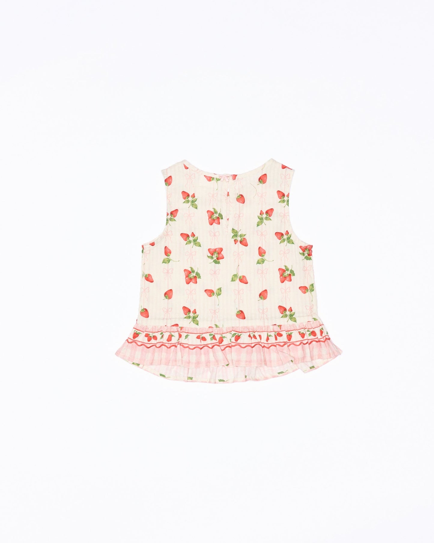 Walnut Melbourne Poppy Top (Strawberries And Cream)