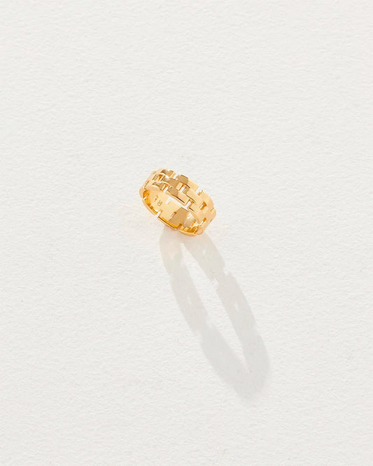 Image of Rings. Product name - Prairie Ring in Gold in colour by brand - Reliquia Jewellery