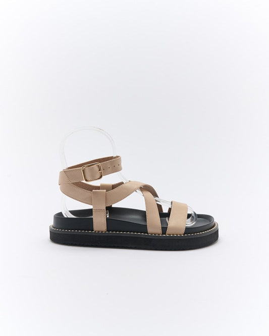 Image of Sandals. Productname: Walnut Melbourne Presly Leather Sandal in Oyster colour by brand - Walnut Melbourne