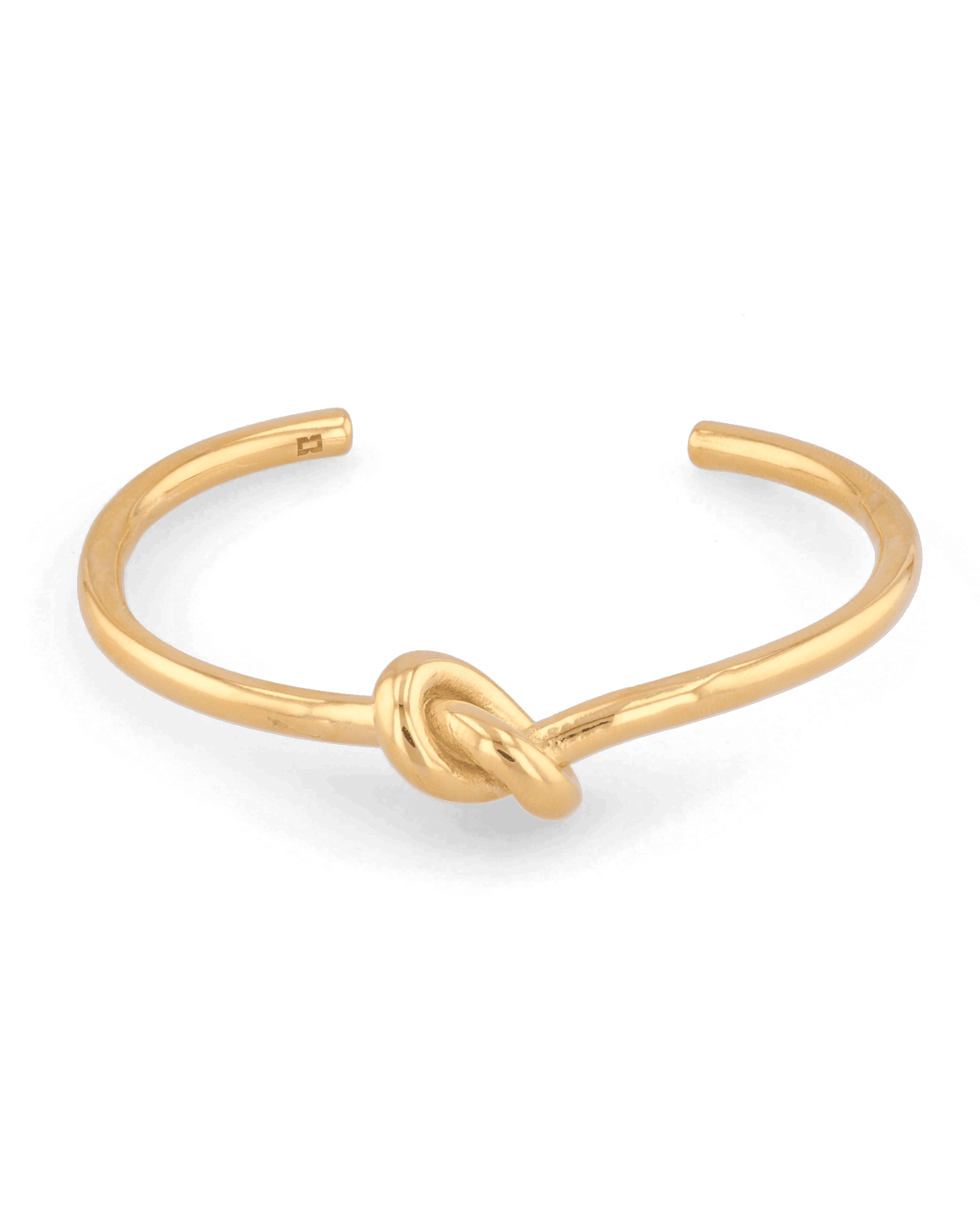 Image of Bracelets. Product name - Pretzel Knot Gold Cuff Bracelet in colour by brand - LAVANA