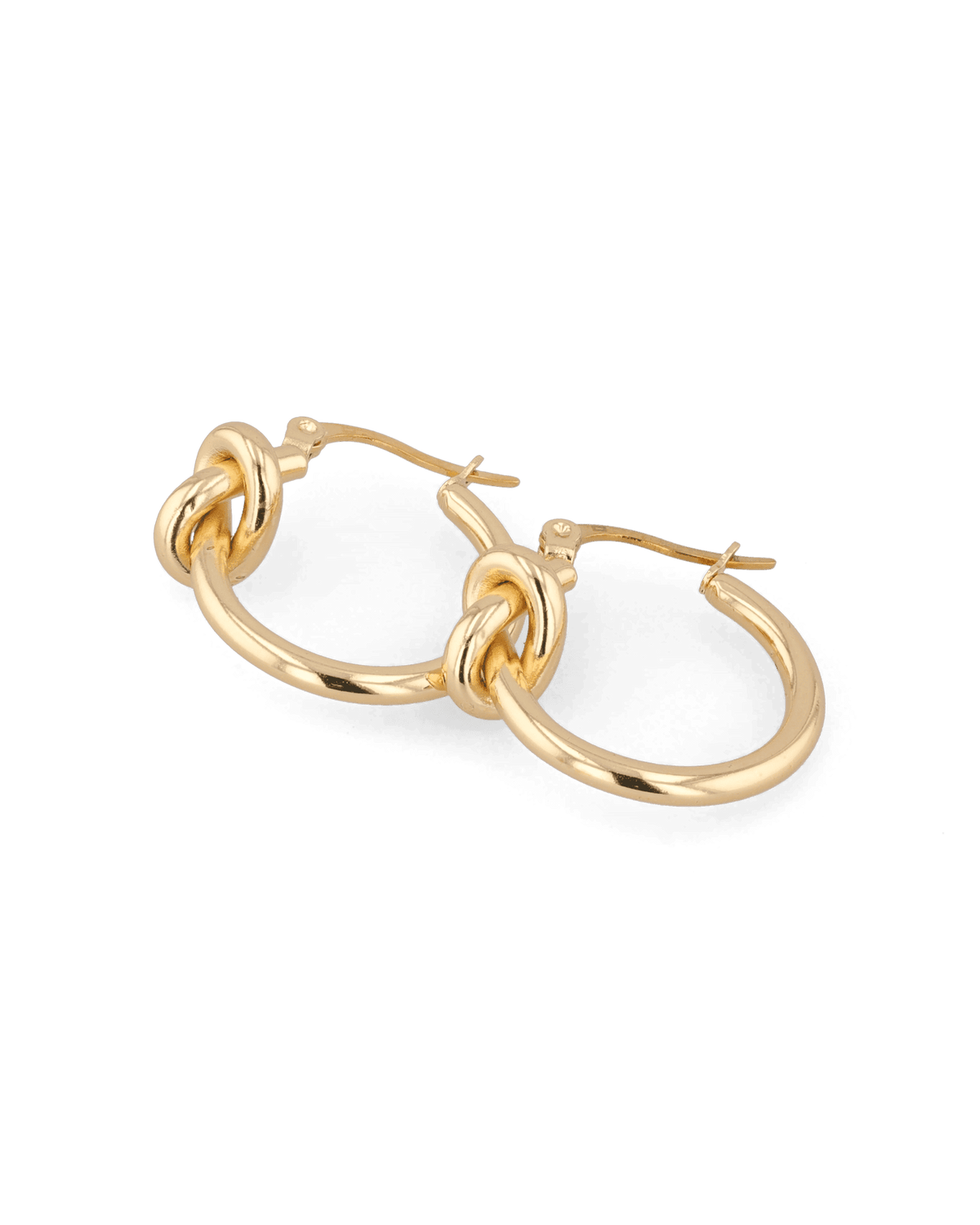 LAVANA Pretzel Knot Gold Hoop Earrings