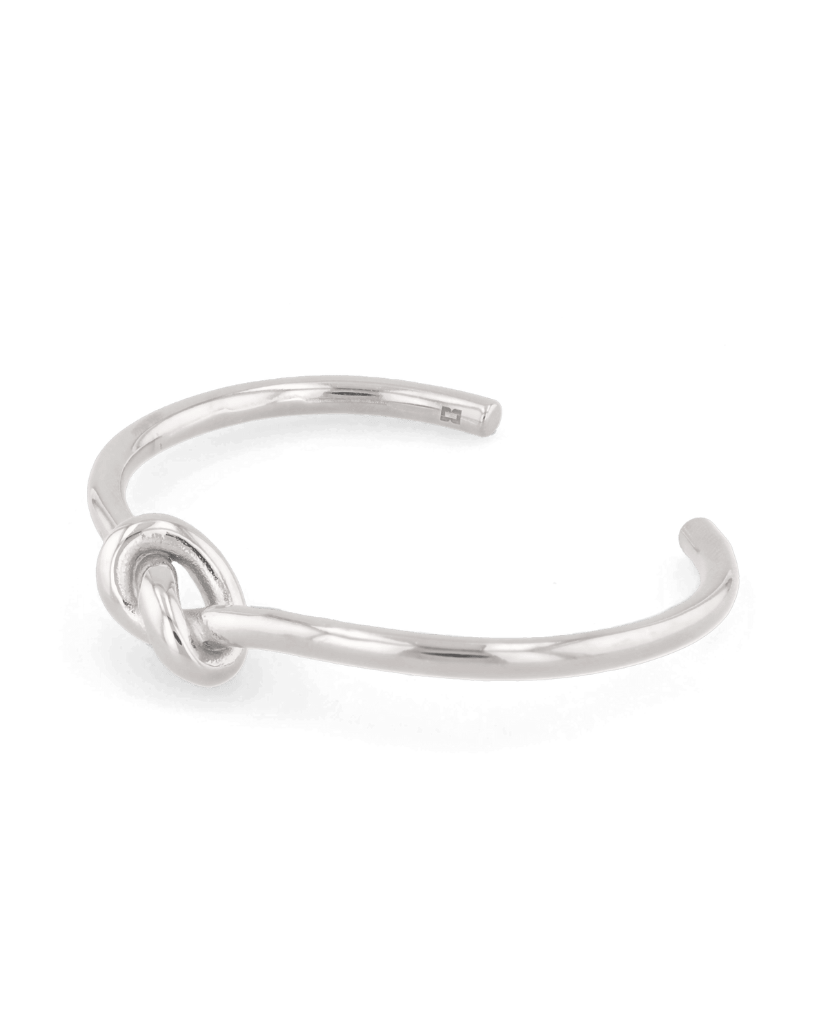 LAVANA Pretzel Knot Silver Cuff Bracelet