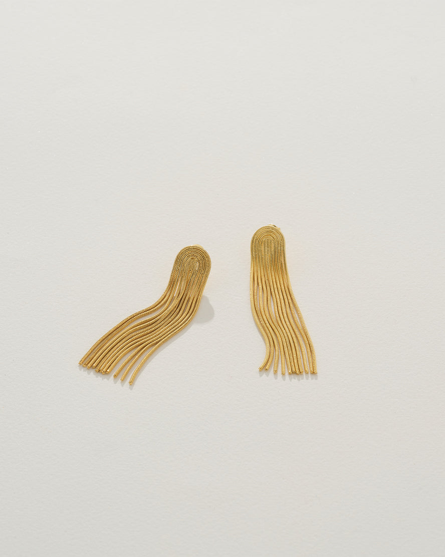 Image of Earrings. Product name - Priya Earrings in Gold in Gold colour by brand - Reliquia Jewellery