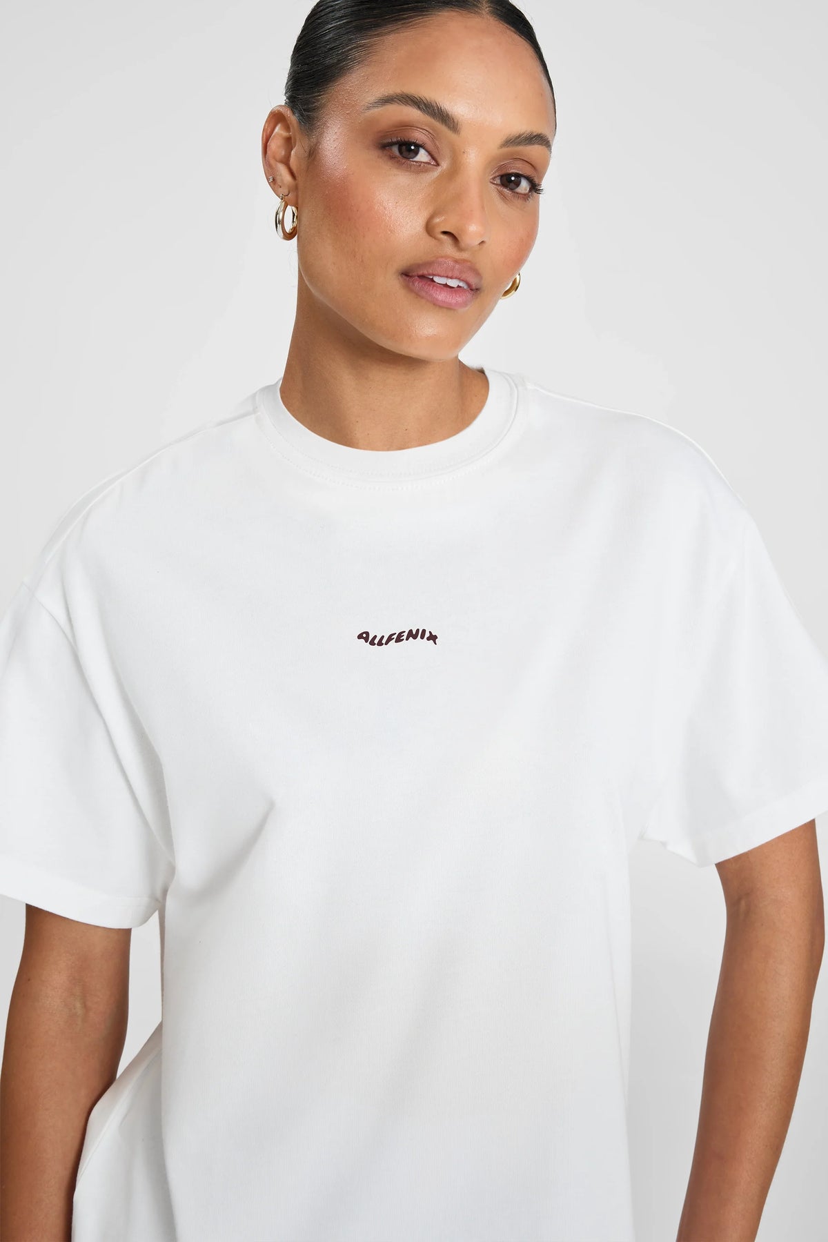 ALLFENIX Probably at Pilates Tee /Espresso (White)