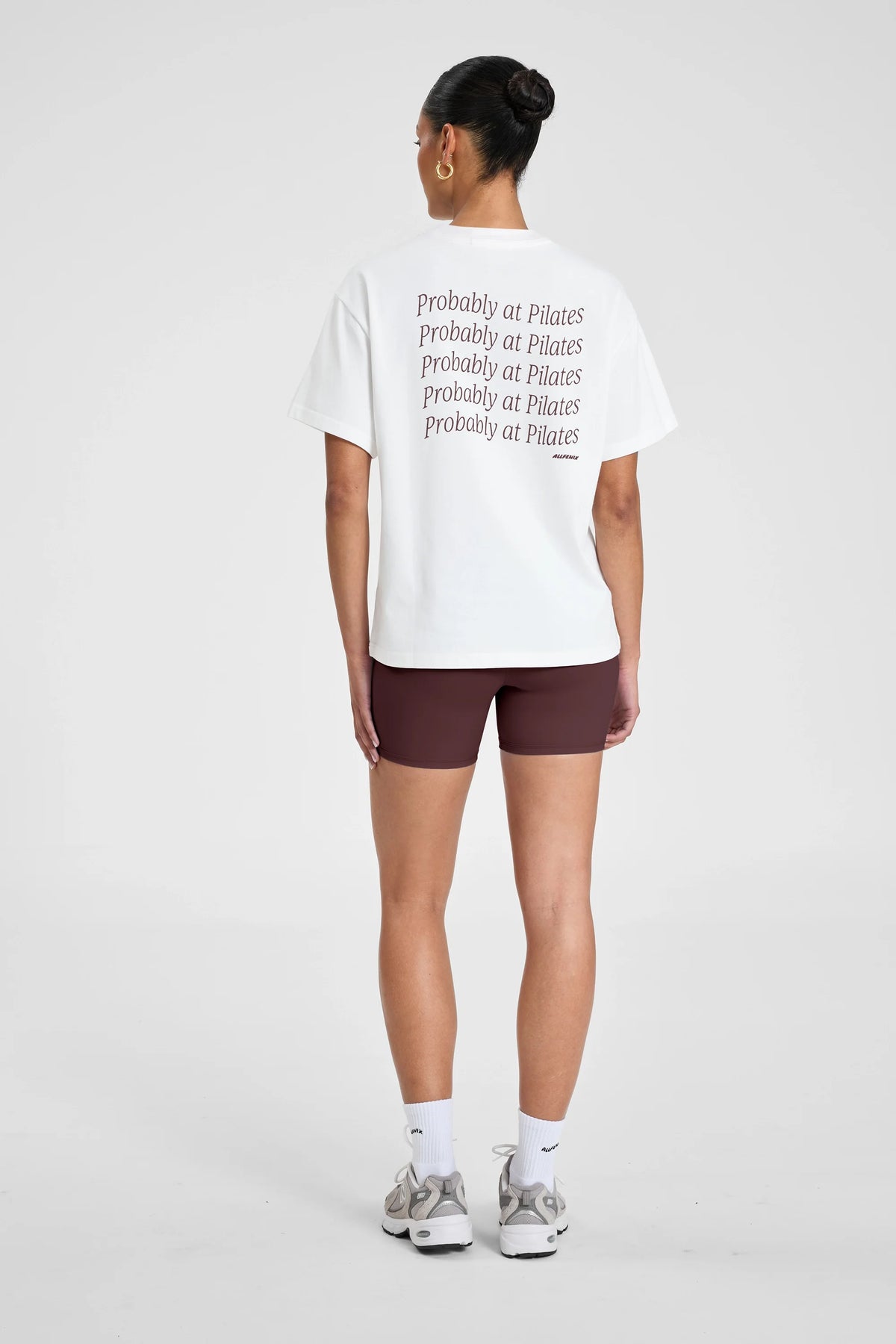 ALLFENIX Probably at Pilates Tee /Espresso (White)