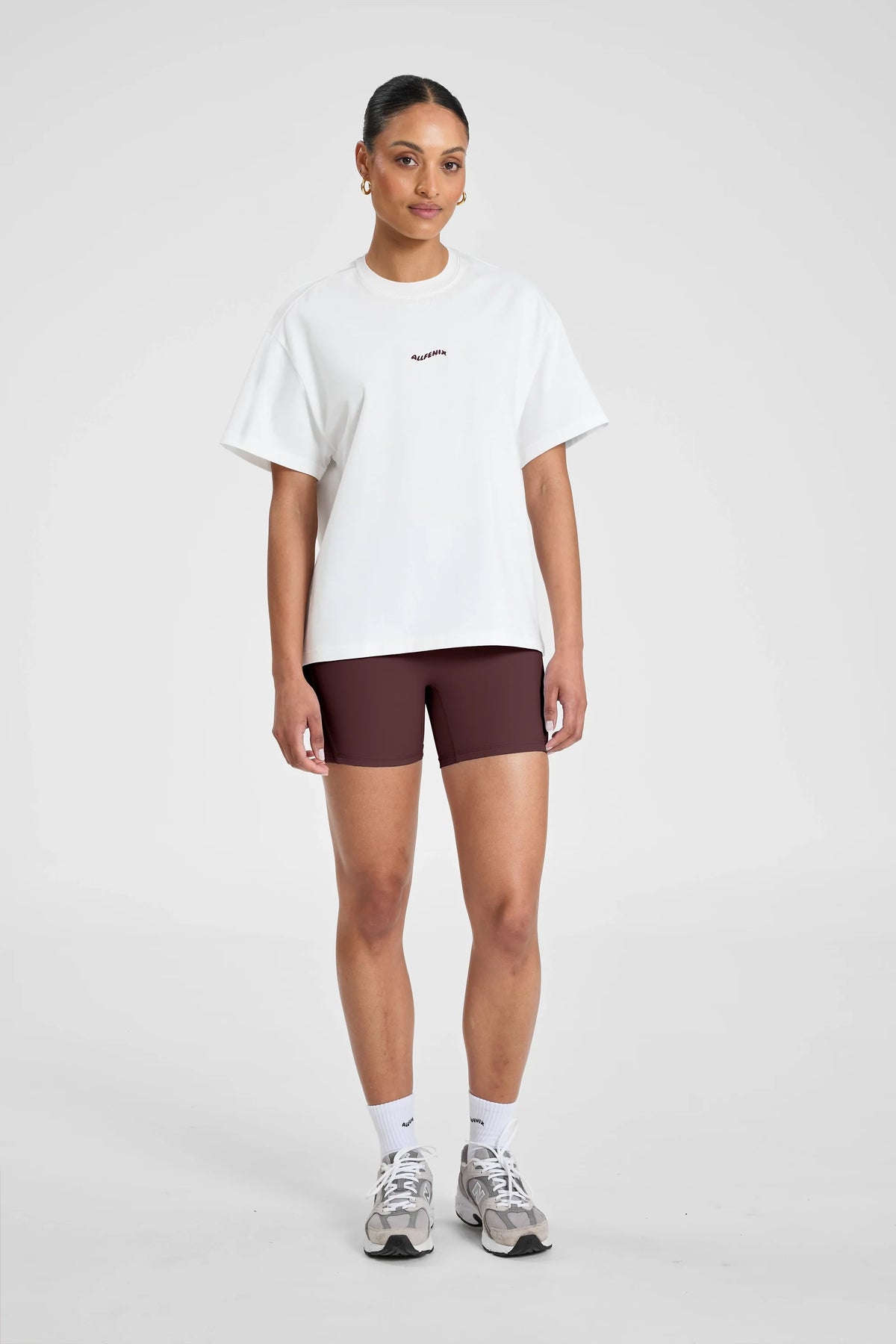 ALLFENIX Probably at Pilates Tee /Espresso (White)