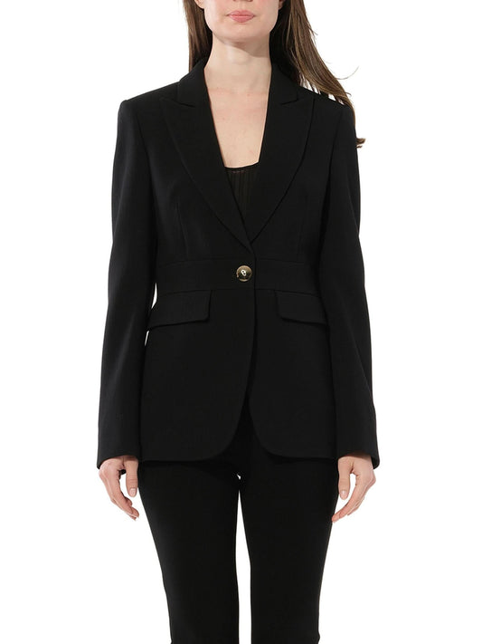 Image of a model wearing Outerwear. Productname: PUCCI Button Blazer in Black colour by brand - PUCCI