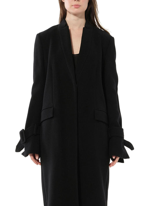 Image of a model wearing Outerwear. Productname: PUCCI Long Coat in Black colour by brand - PUCCI