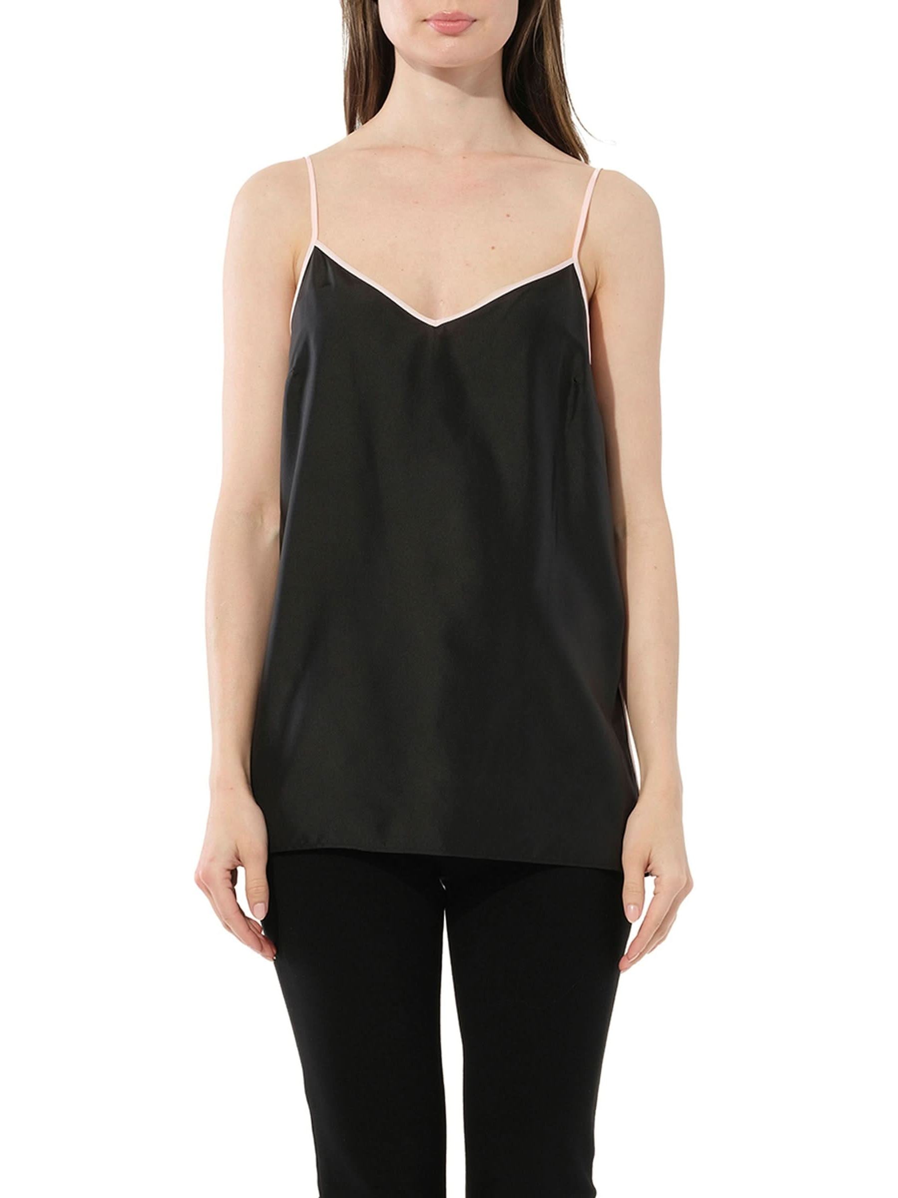 Image of a model wearing Tops. Productname: PUCCI Sleeveless Top in Black colour by brand - PUCCI