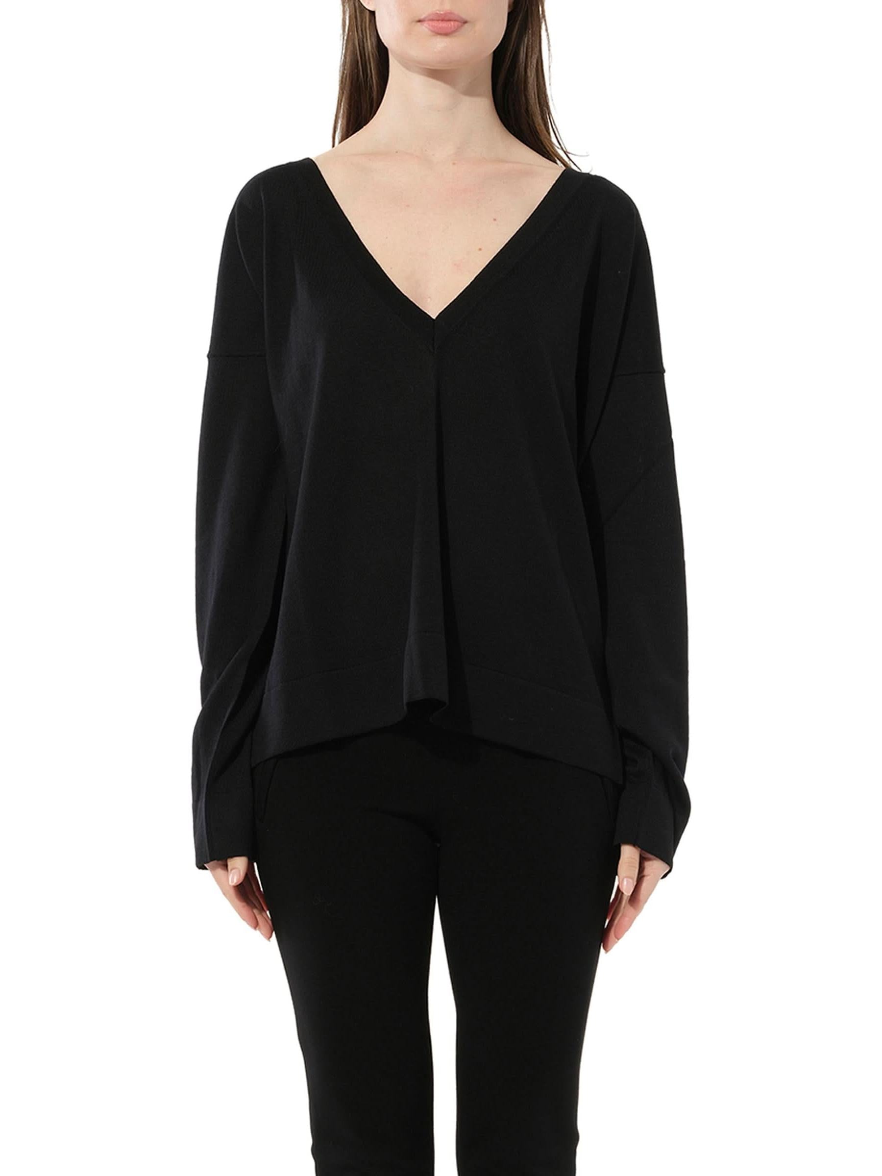 Image of a model wearing Outerwear. Productname: PUCCI V Neck Sweater in Black colour by brand - PUCCI