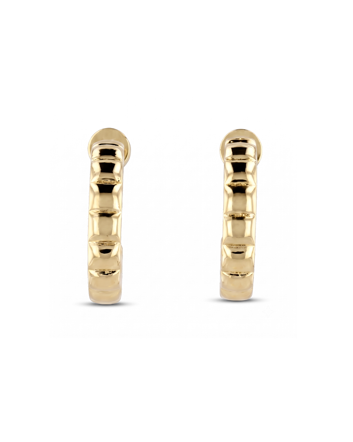 LAVANA Puffy Cubic Gold Hoop Earrings