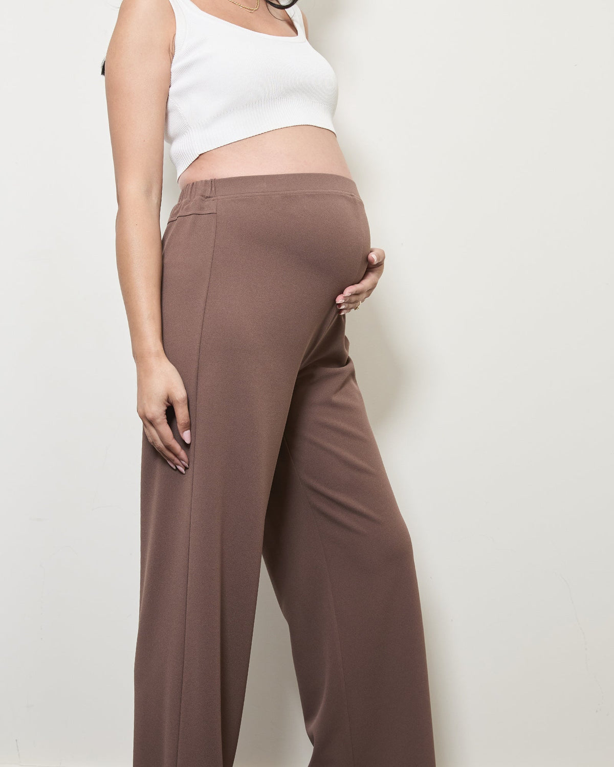 Soon Maternity Pull-On Wide Leg Pants (Long)