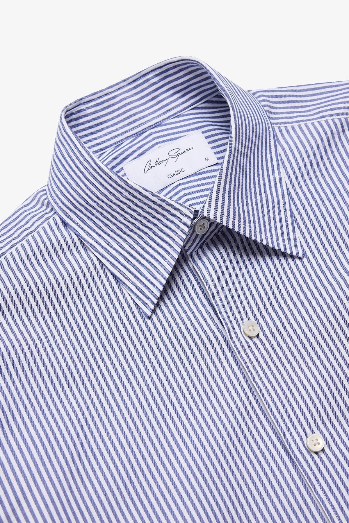 Anthony Squires Quy twill stripe shirt (Blue)