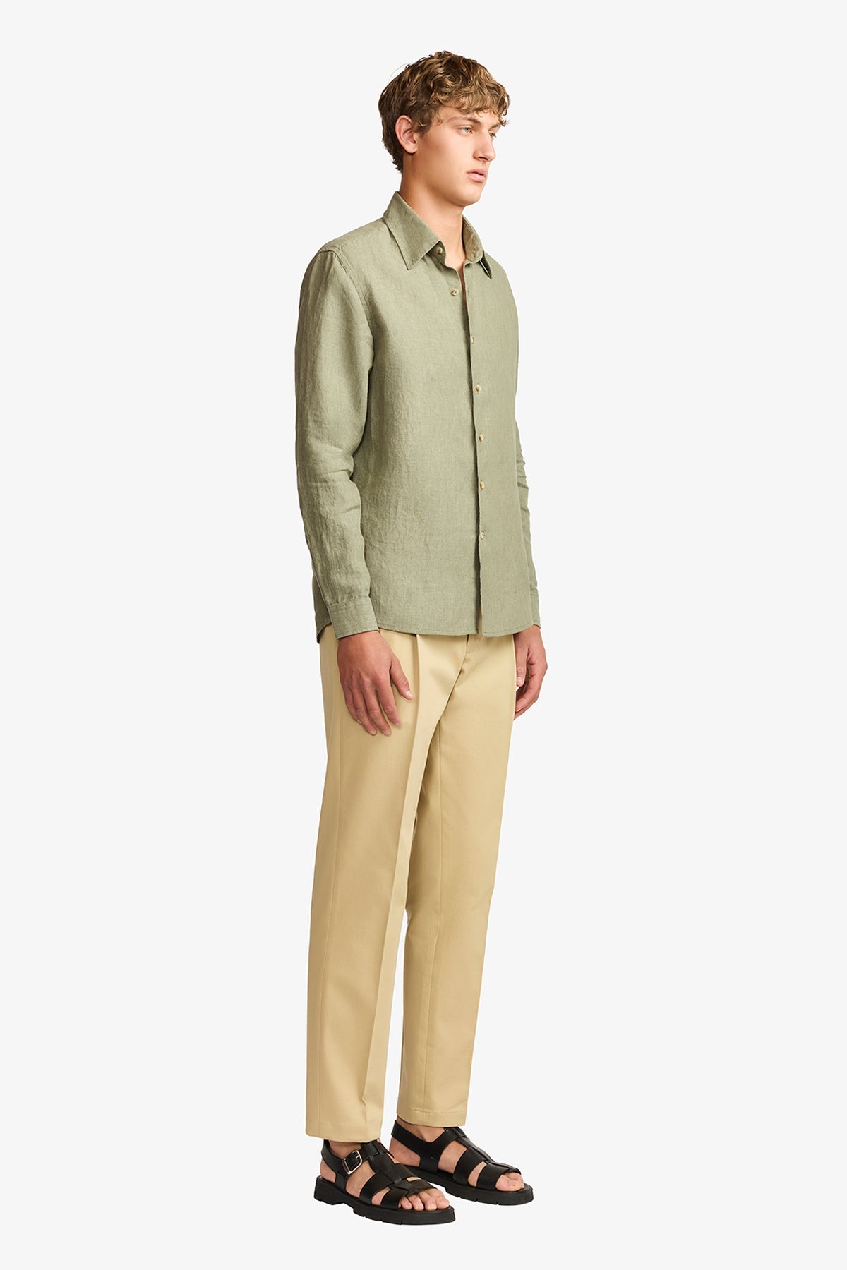 Anthony Squires Quy linen shirt (Olive)