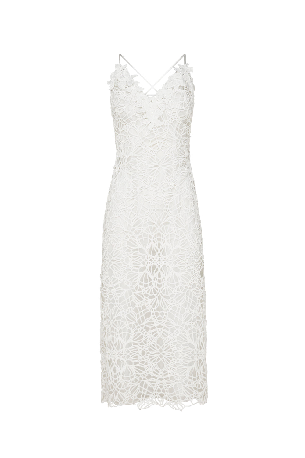 Image of Dresses. Productname: Tea Ceremony Midi Dress in White colour by brand - Manning Cartell