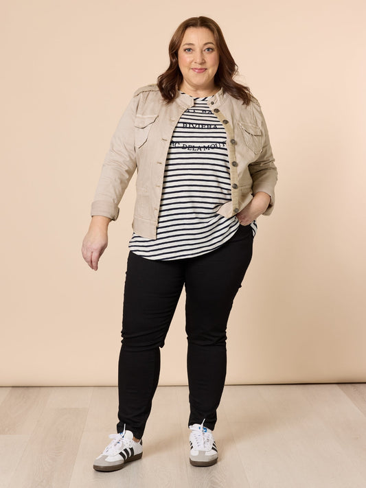 Threadz Military Denim Jacket (Natural)