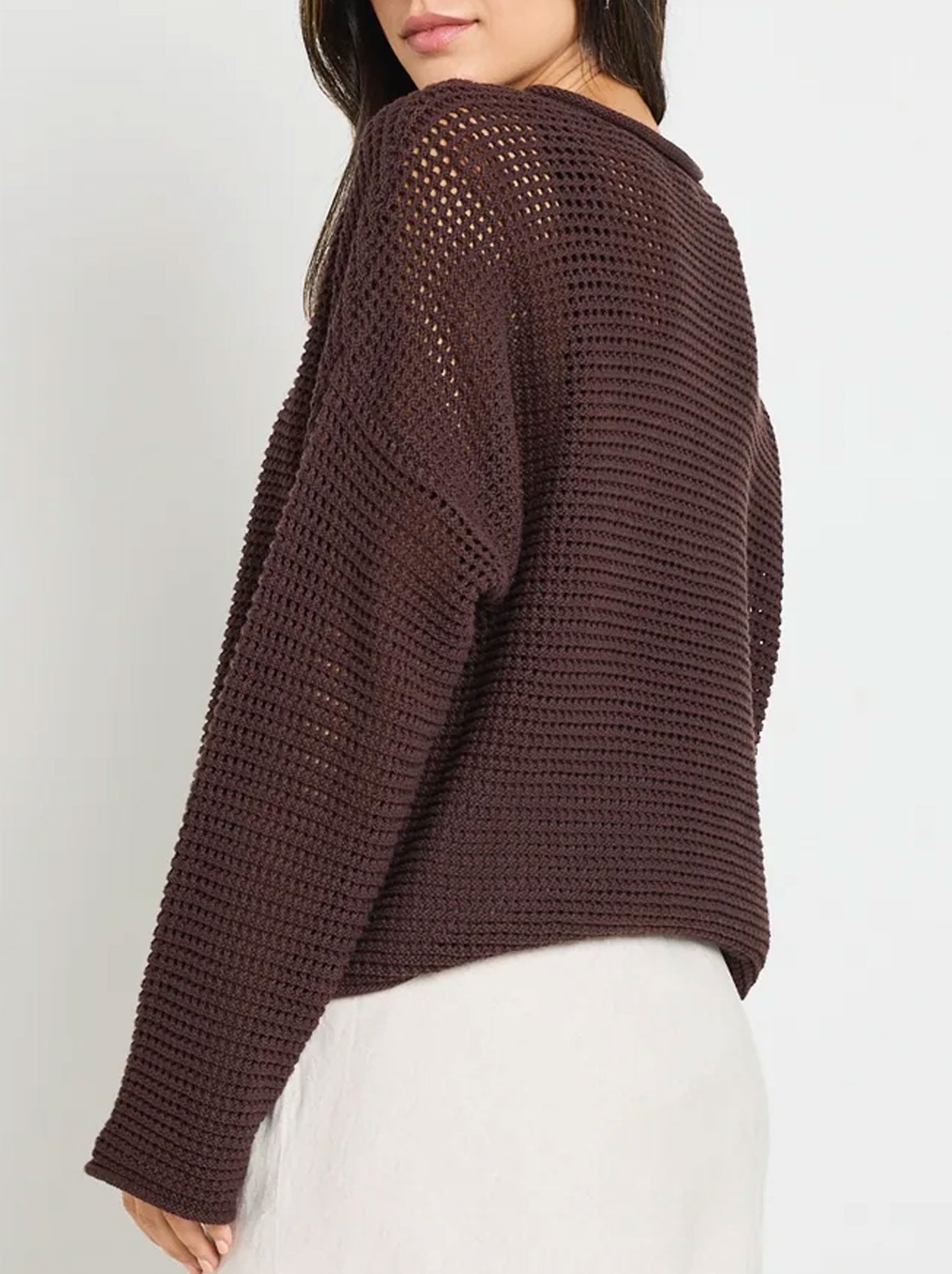 Re:Union The Label Dawn Crochet Jumper (Chocolate)