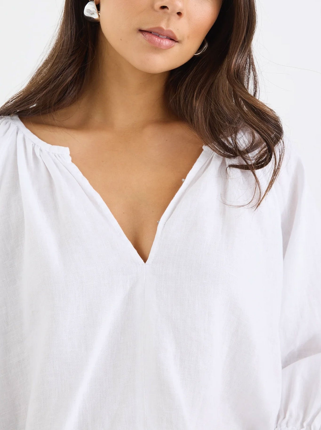 Re:Union The Label Revolutionary Linen Top (White)