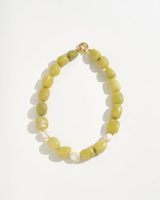 Image of Necklaces. Product name - Solaya Necklace Lime in colour by brand - Reliquia Jewellery