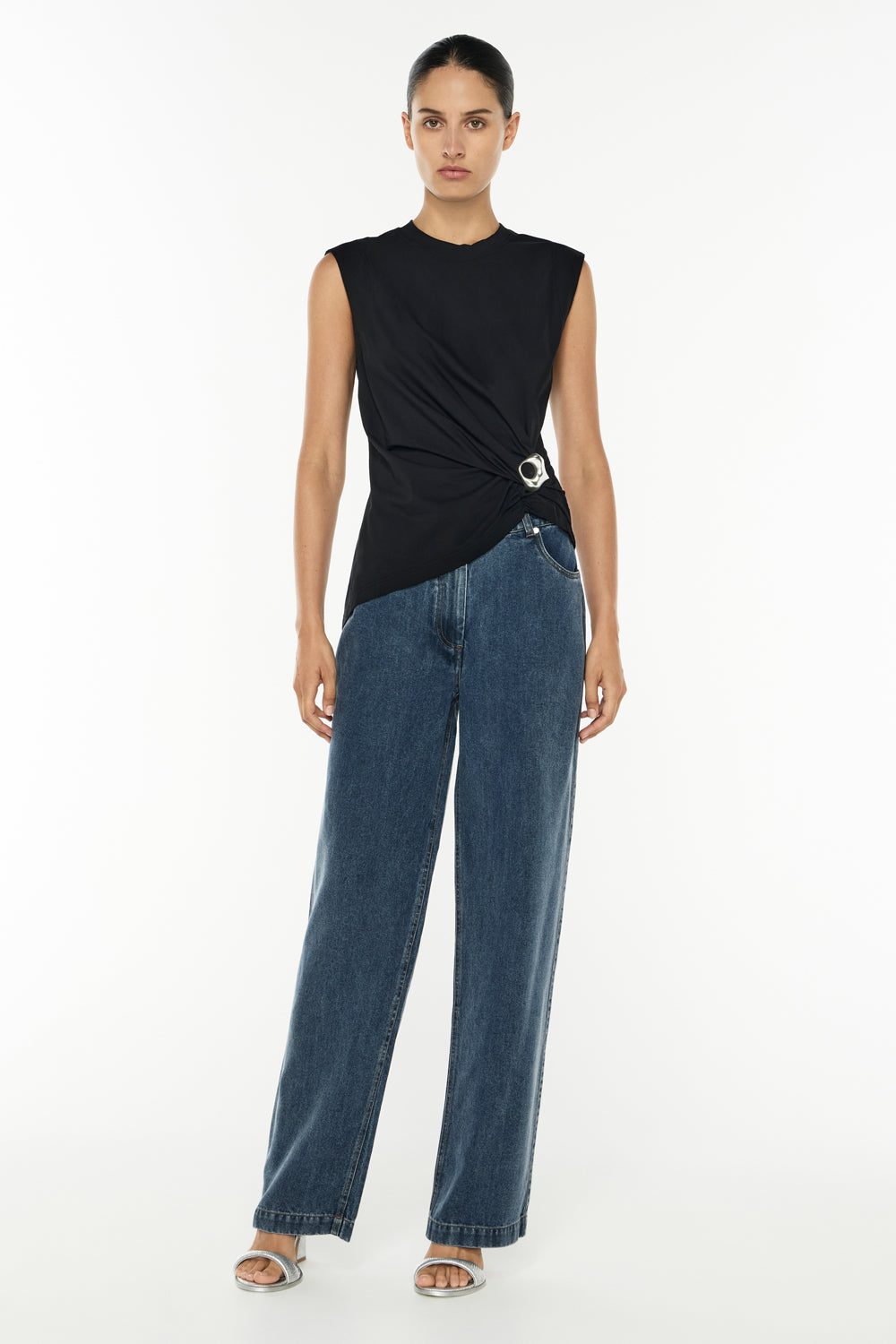 Image of a model wearing Tops. Productname: Born To Love Top in BLACK colour by brand - Manning Cartell
