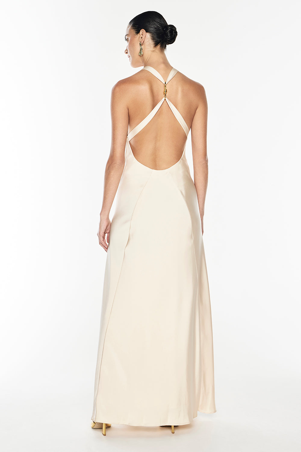 Charmed Cowl Slip Dress (Champagne)