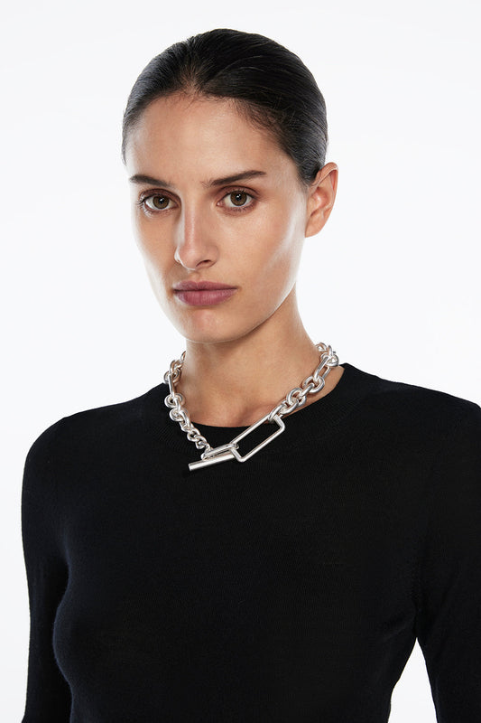 Fob Chain Necklace (Silver)