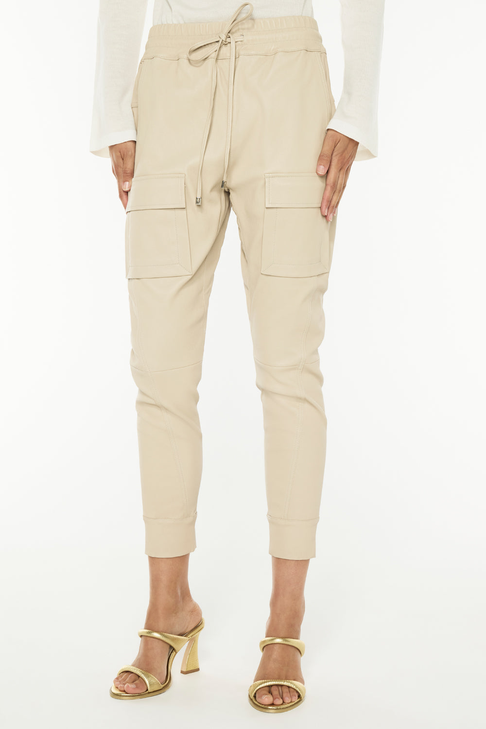 Open Season Stretch Leather Pant (Almond)