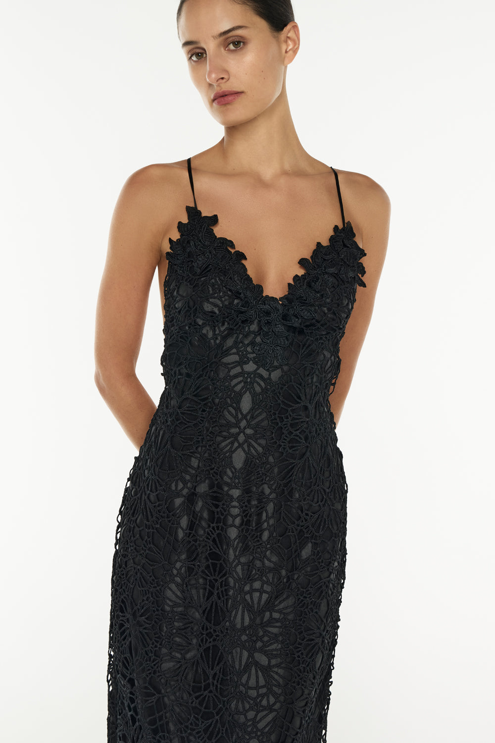 Tea Ceremony Midi Dress (Black)