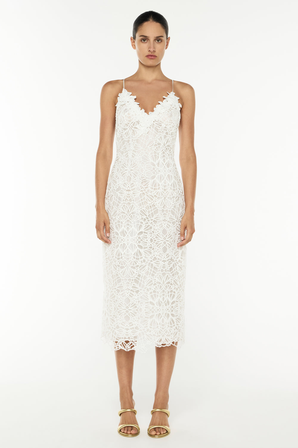 Image of Dresses. Productname: Tea Ceremony Midi Dress in White colour by brand - Manning Cartell