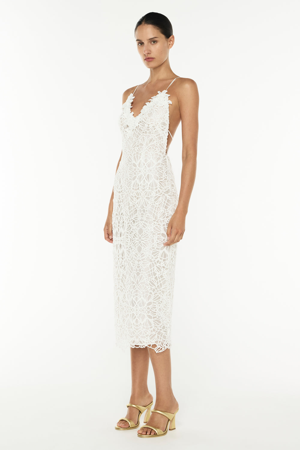 Tea Ceremony Midi Dress (White)