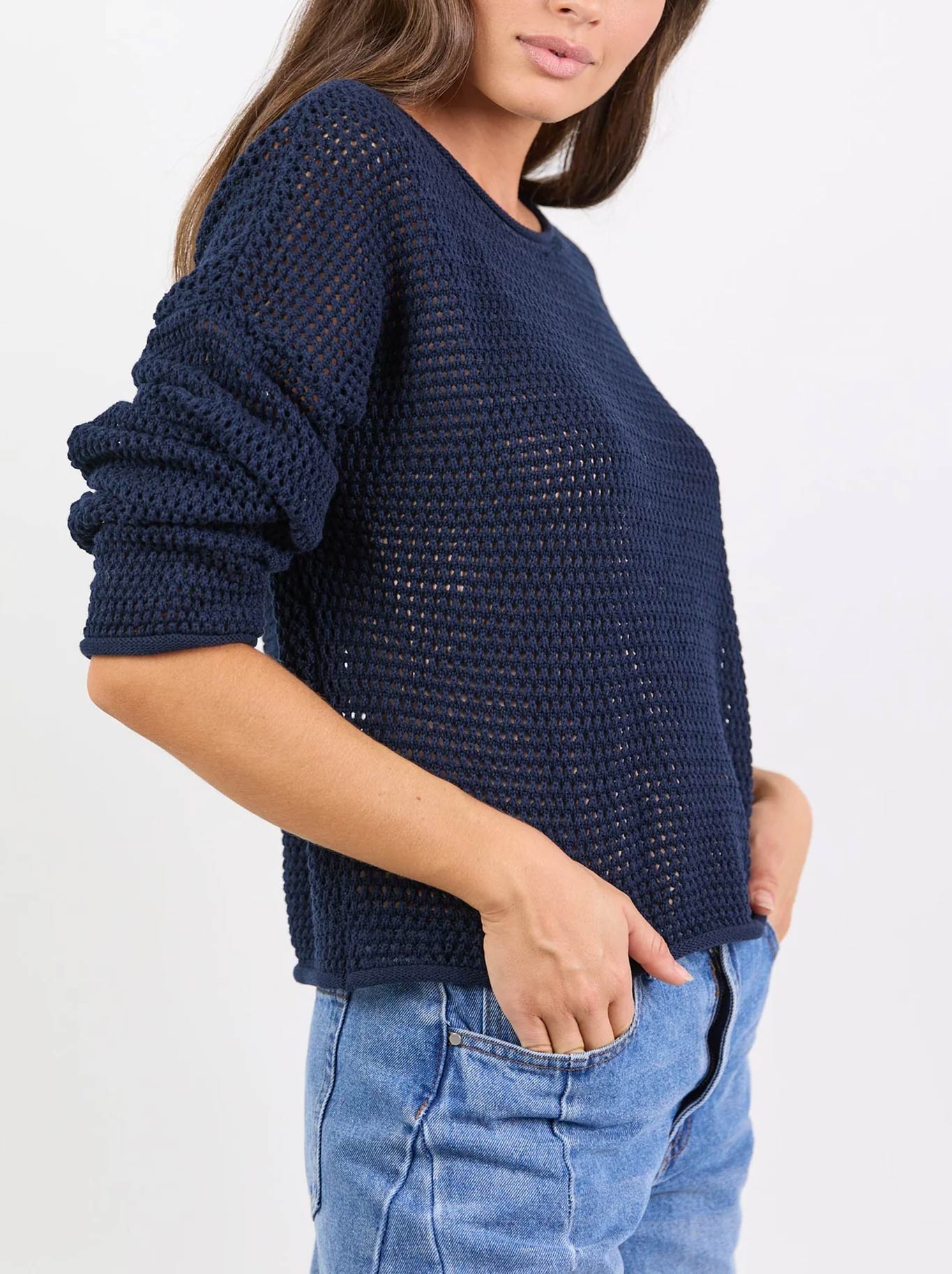 Re:Union The Label Dawn Crochet Jumper (Ink)