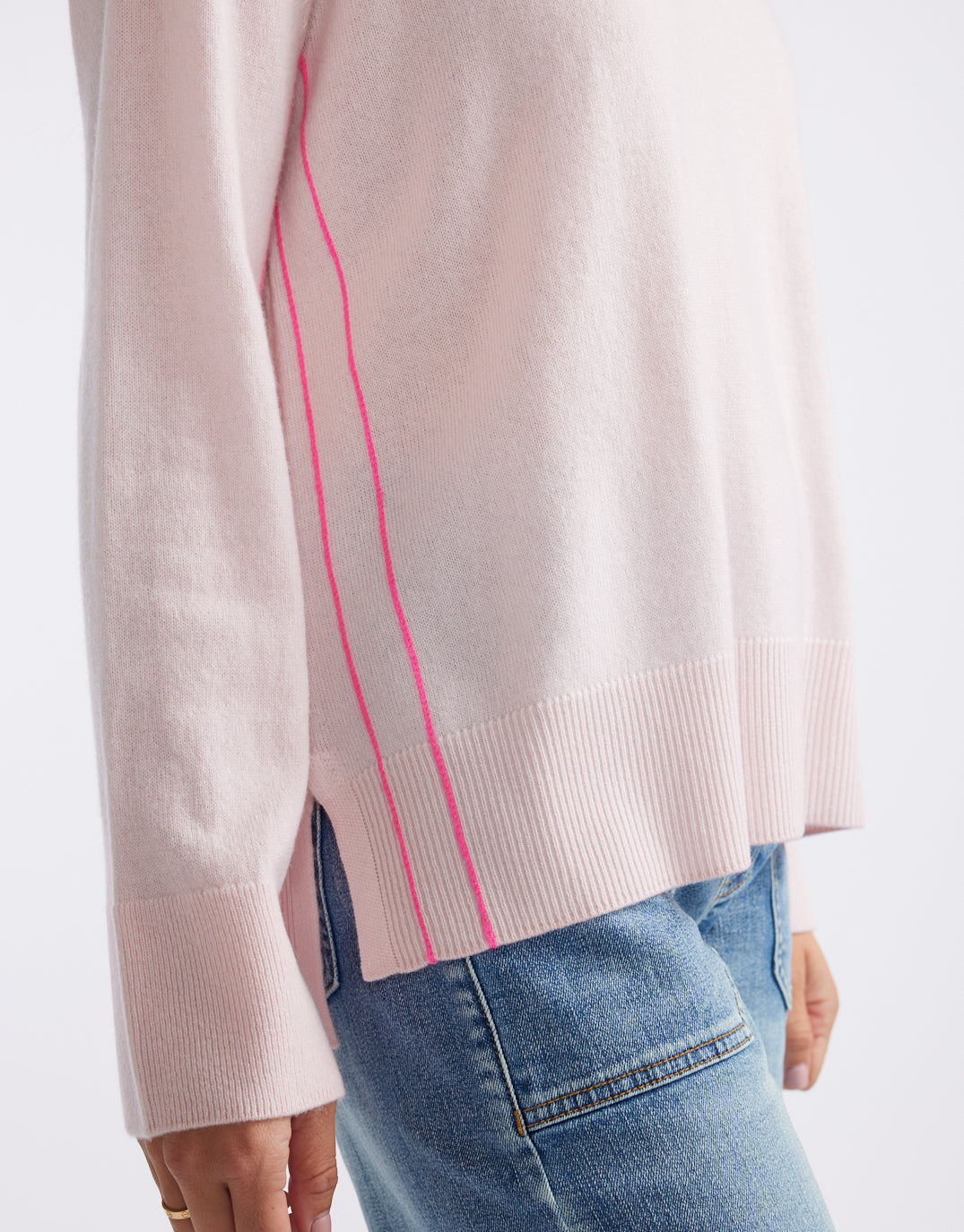 White & Co. Riviera Wool Cashmere Knit (Ice Pink)