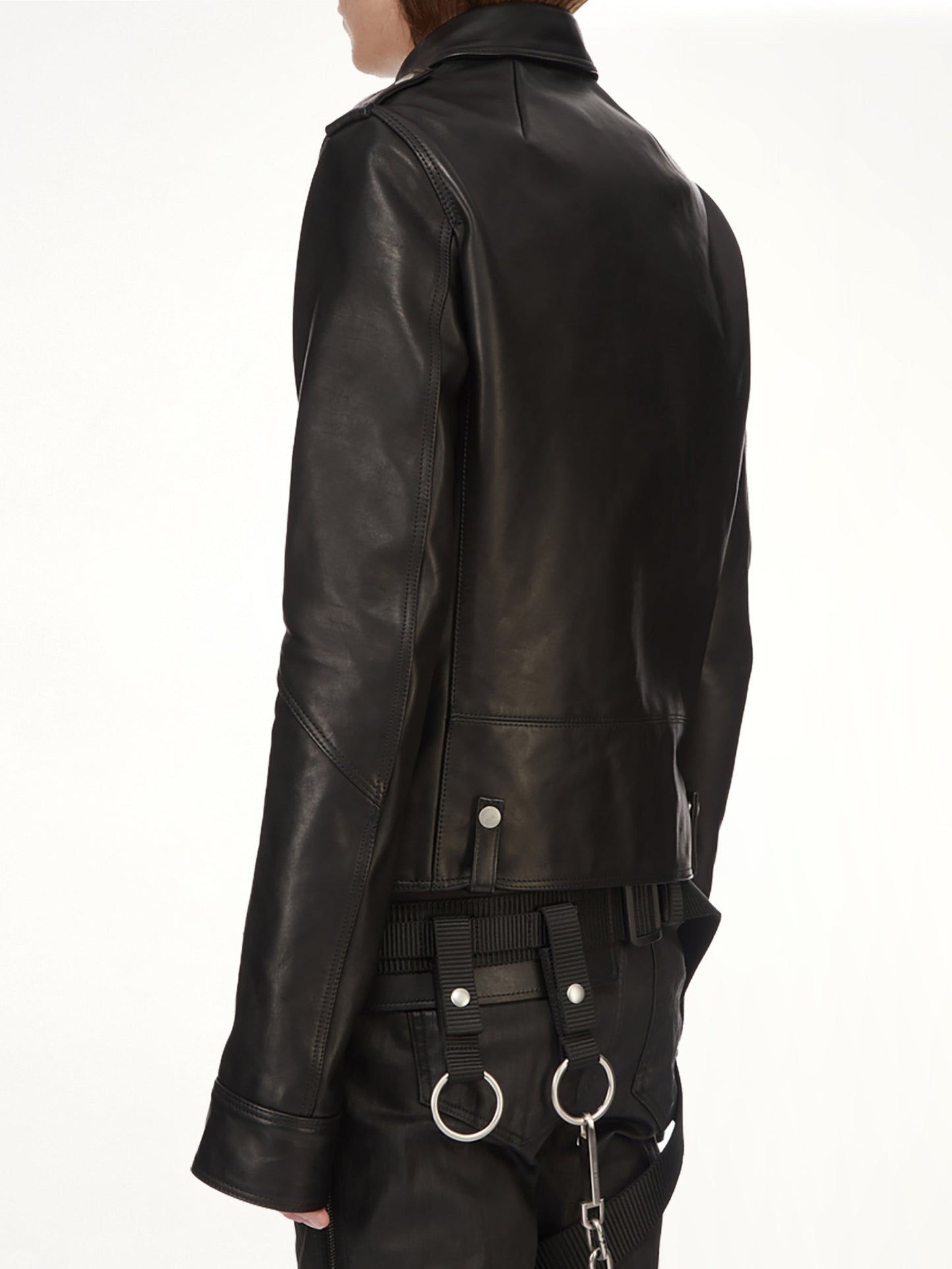 RICK OWENS Vega Leather Jacket (Black)