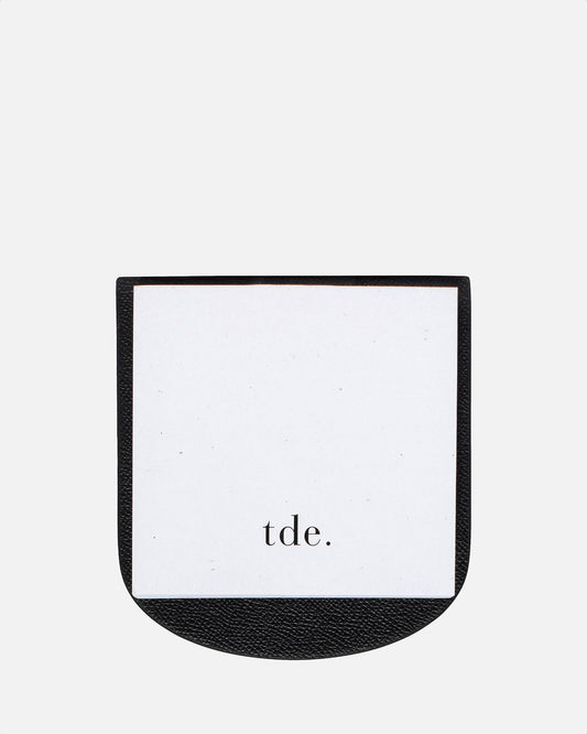 The Daily Edited Essential Round Memo Pad Recycled Saffiano (Black)