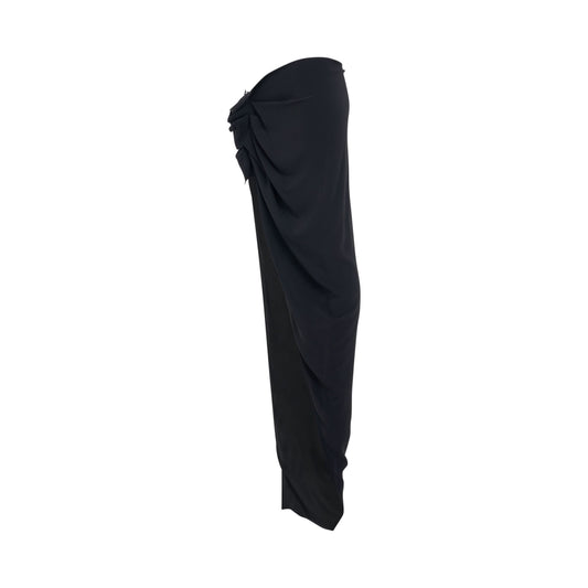 RICK OWENS EDFU Woven Skirt (Black)