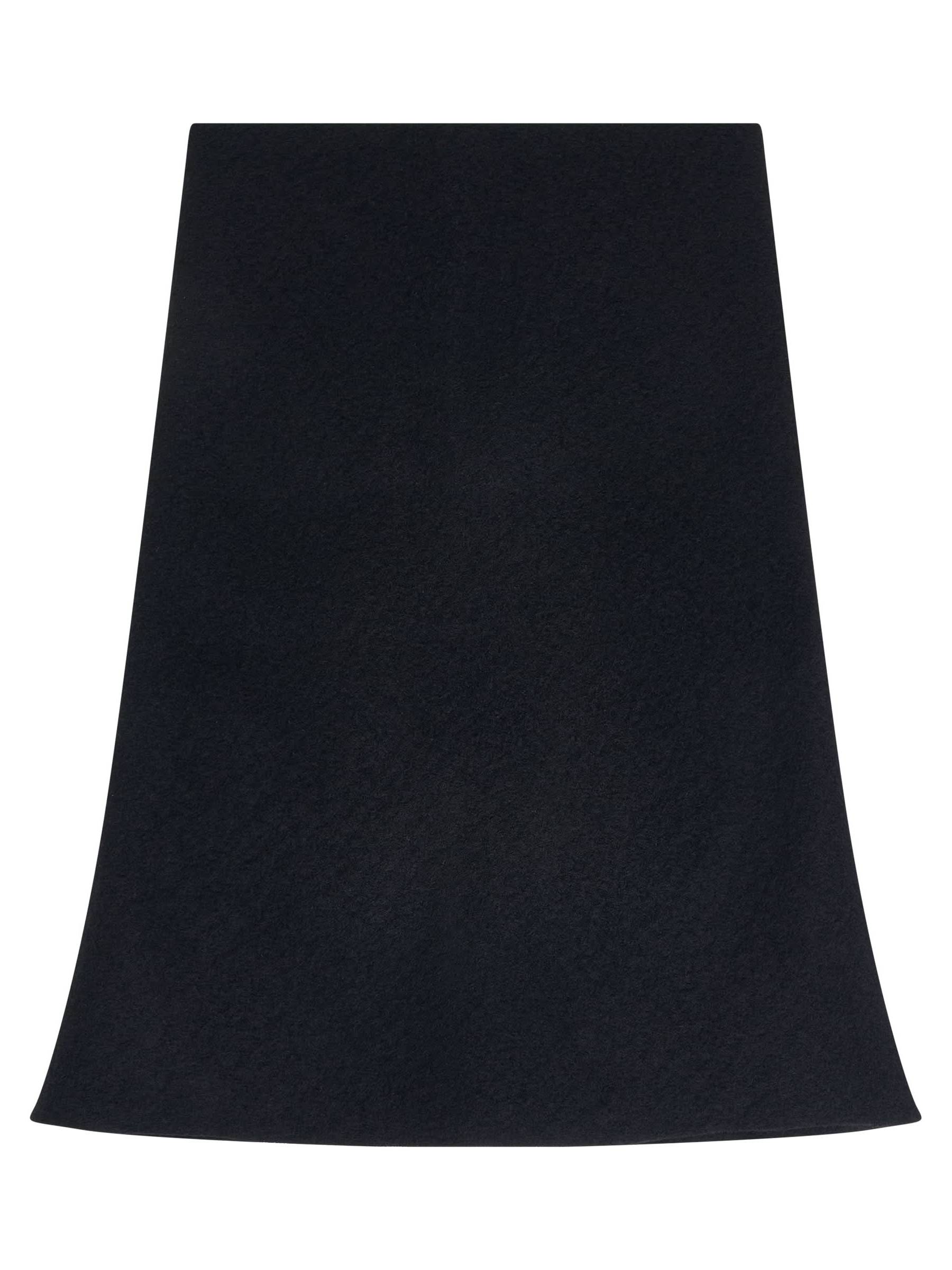 Image of a model wearing Tops. Productname: RICK OWENS Cowl in Black colour by brand - RICK OWENS