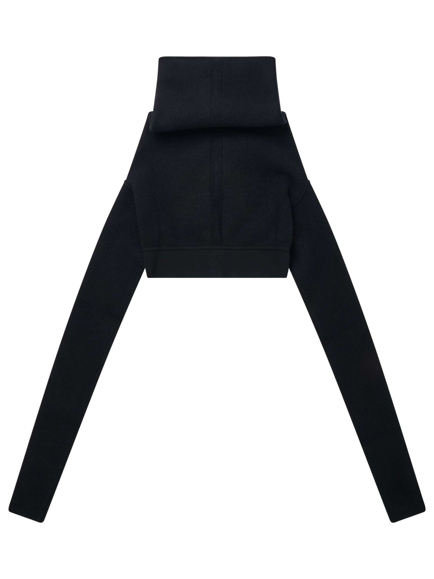 RICK OWENS Cowl Pull Knit Sweater (Black)