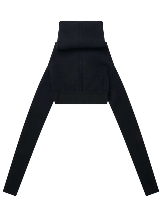 RICK OWENS Cowl Pull Knit Sweater (Black)