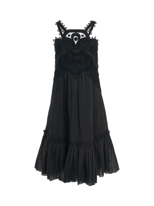 Image of a model wearing Dress. Productname: CHLOE Dress in Black colour by brand - CHLOE