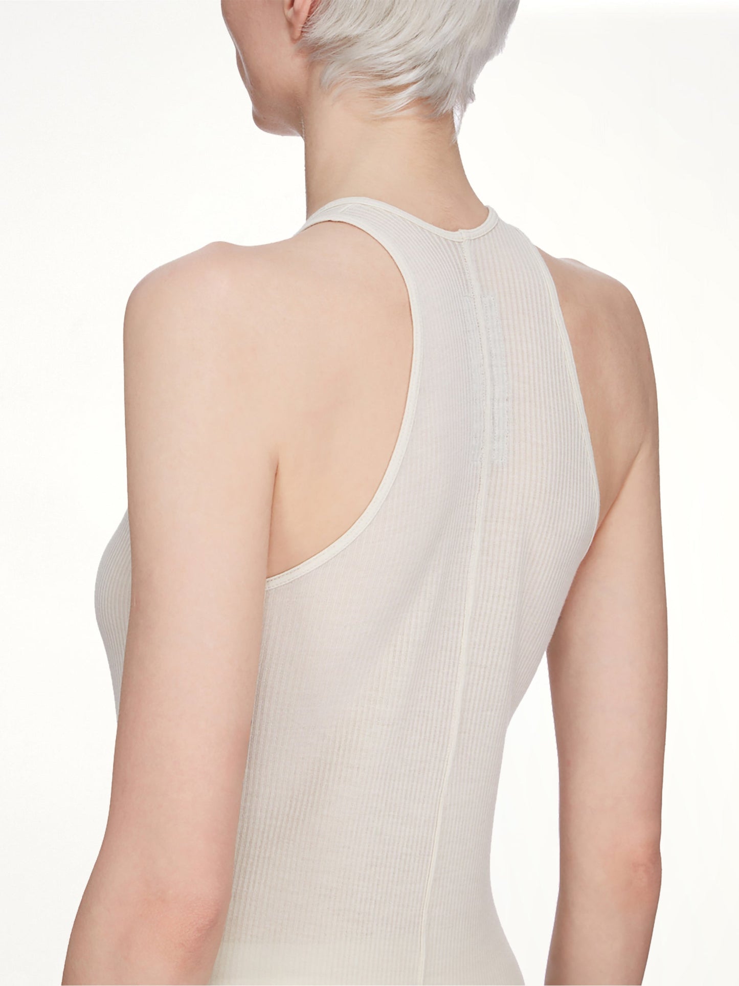 RICK OWENS Basic Rib Tank (White)