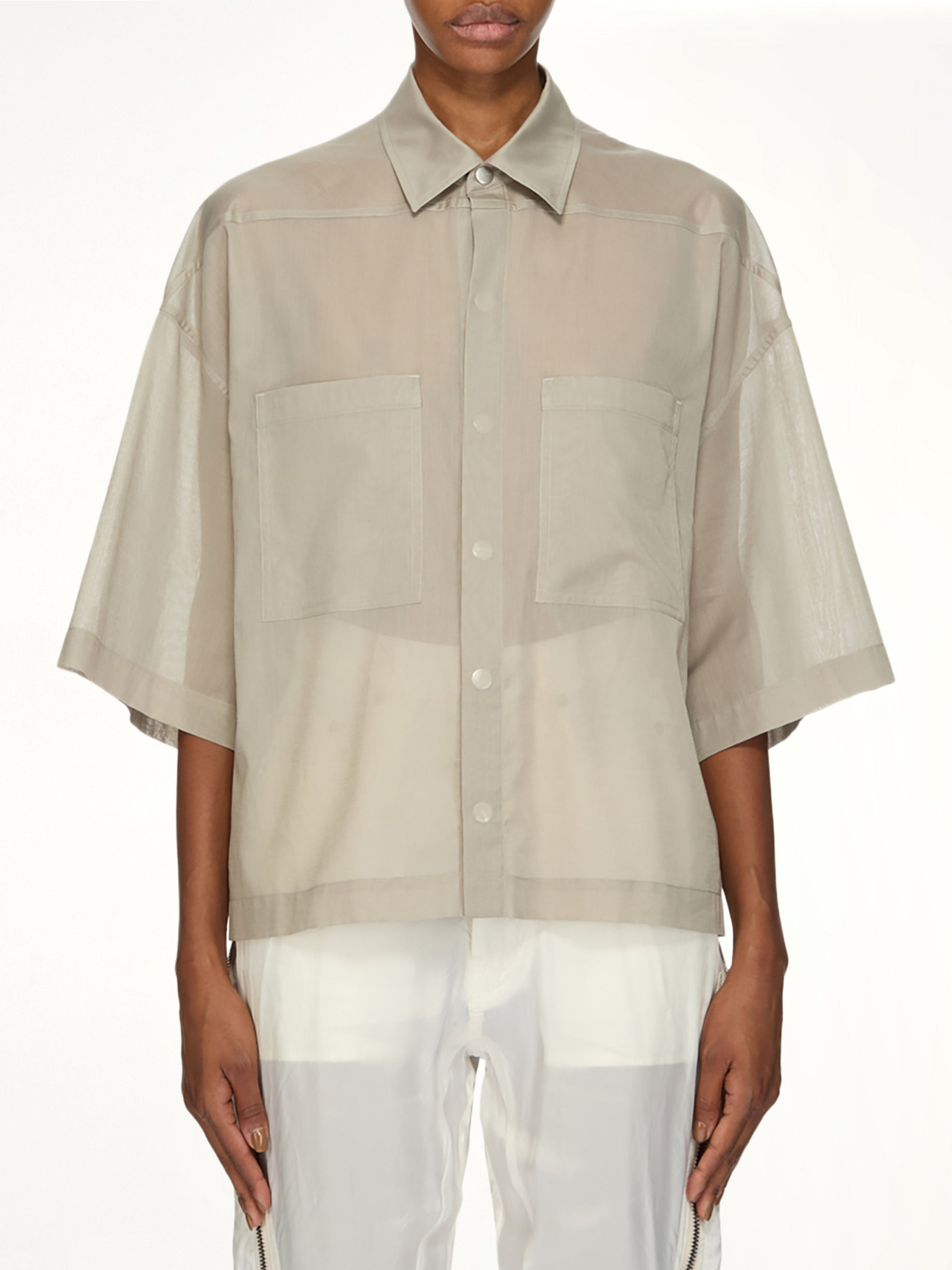 Image of Shirts. Product name - Tommy Shirt in Grey colour by brand - RICK OWENS