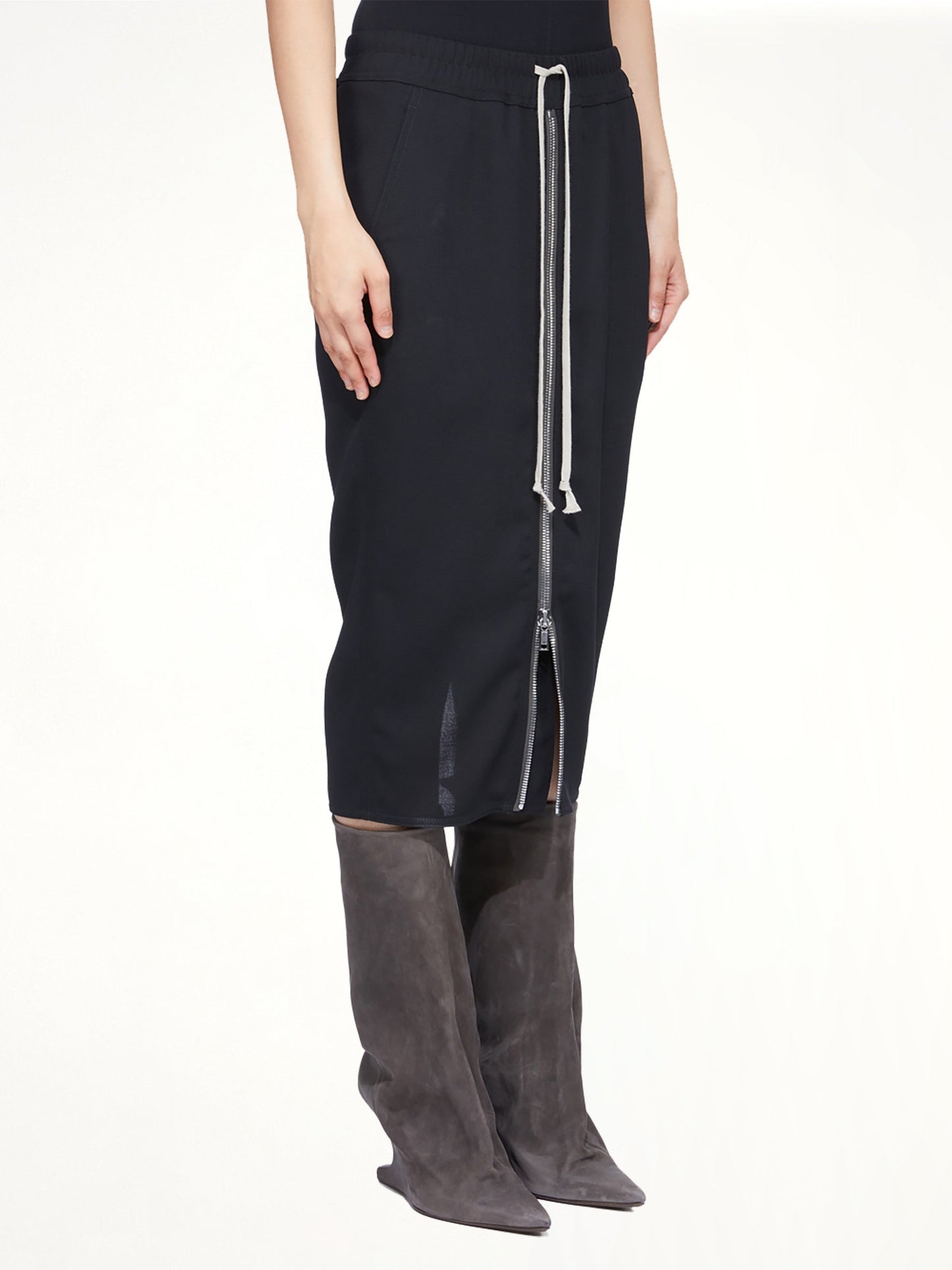 RICK OWENS Zipped Short Pillar (Black)