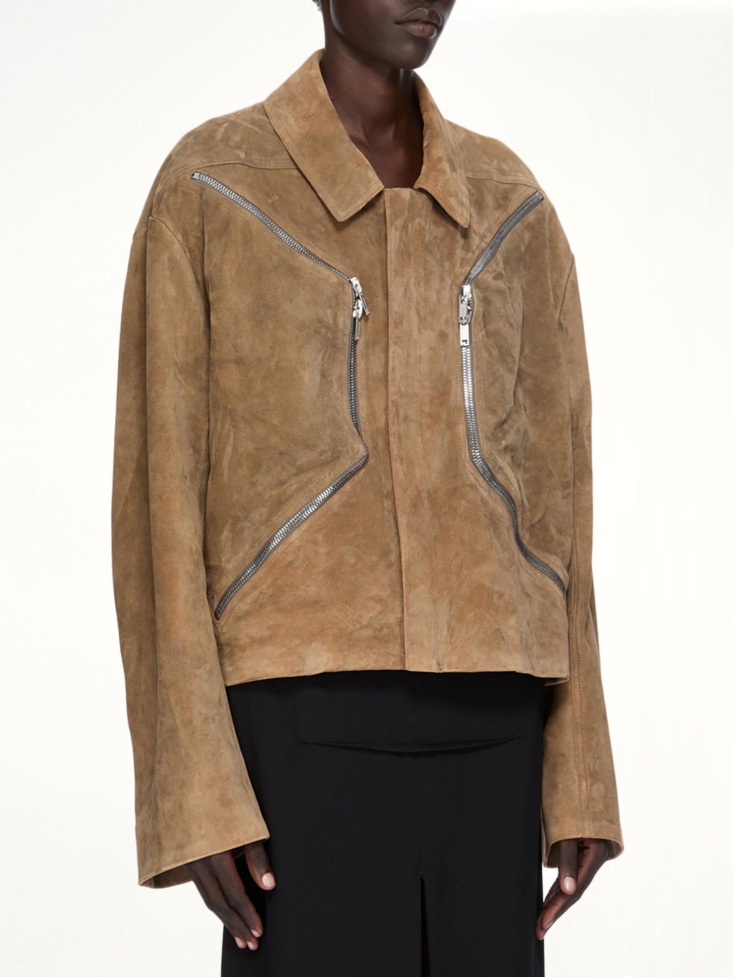 RICK OWENS Heizer Mac Jacket (Brown)