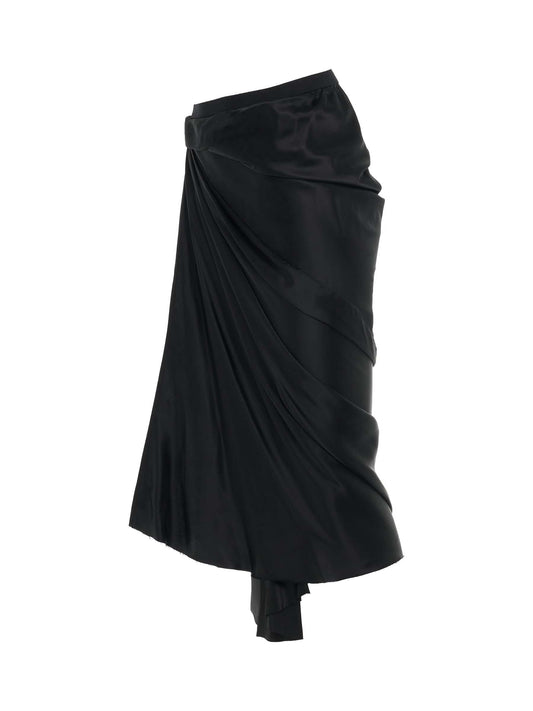 RICK OWENS Wrap Skirt (Black)