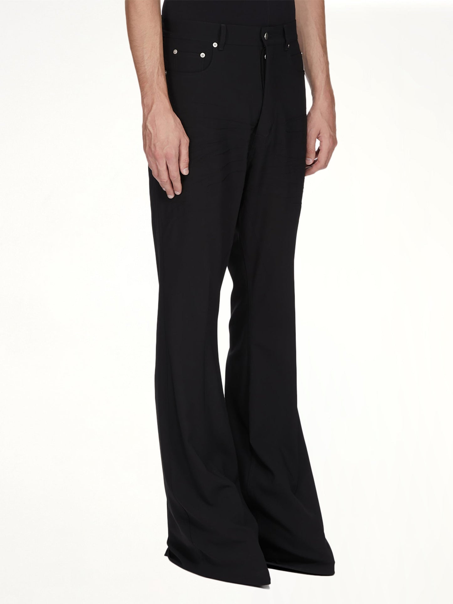 RICK OWENS Wool Bolan Bootcut (Black)