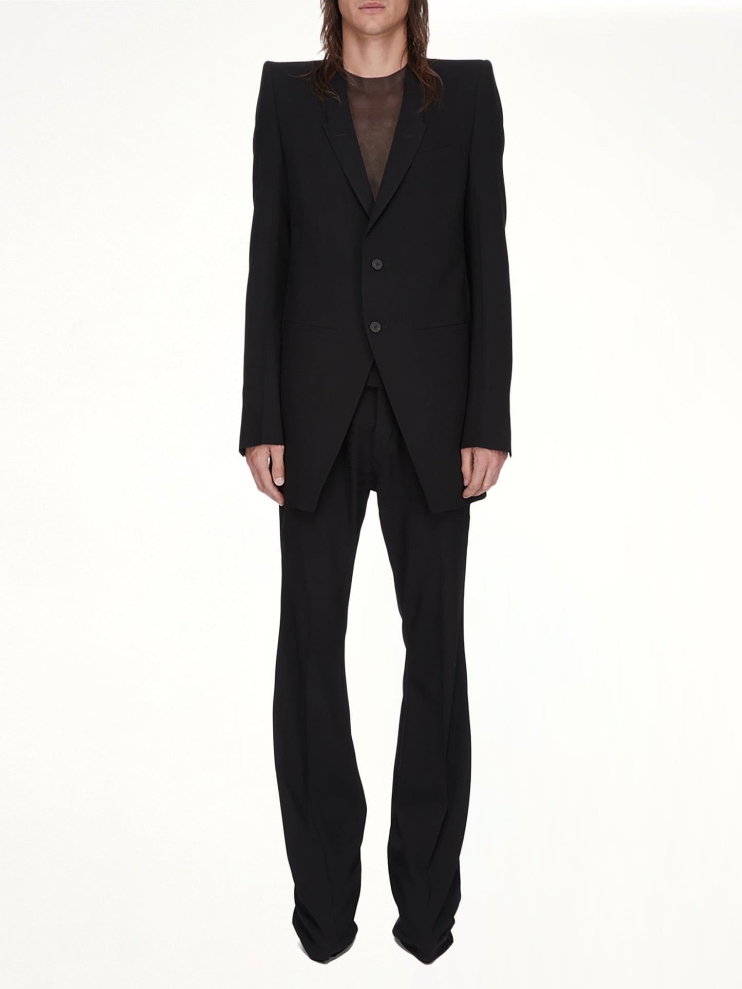 RICK OWENS Wool Bolan Bootcut (Black)
