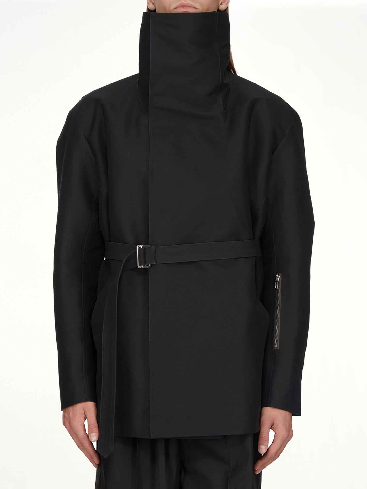 Image of Coats & Jackets. Product name - Dracucaban Jacket in Black colour by brand - RICK OWENS